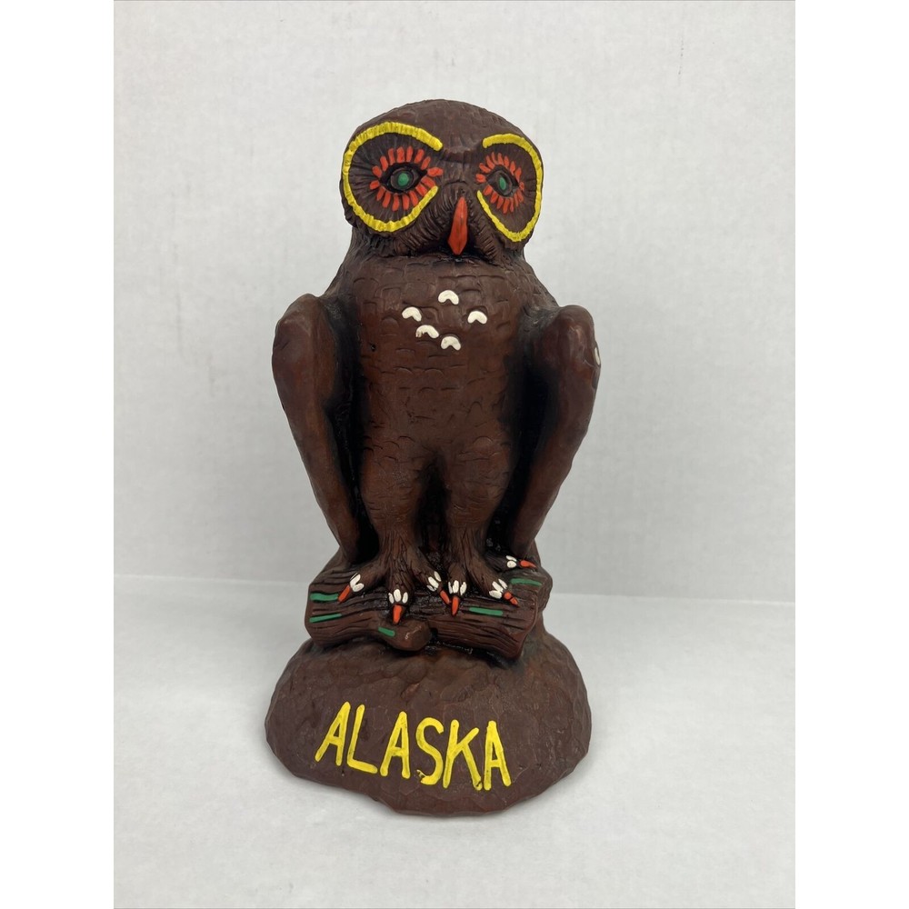 Creed totems handcarved Wooden Owl Totem pole Anchorage Alaska